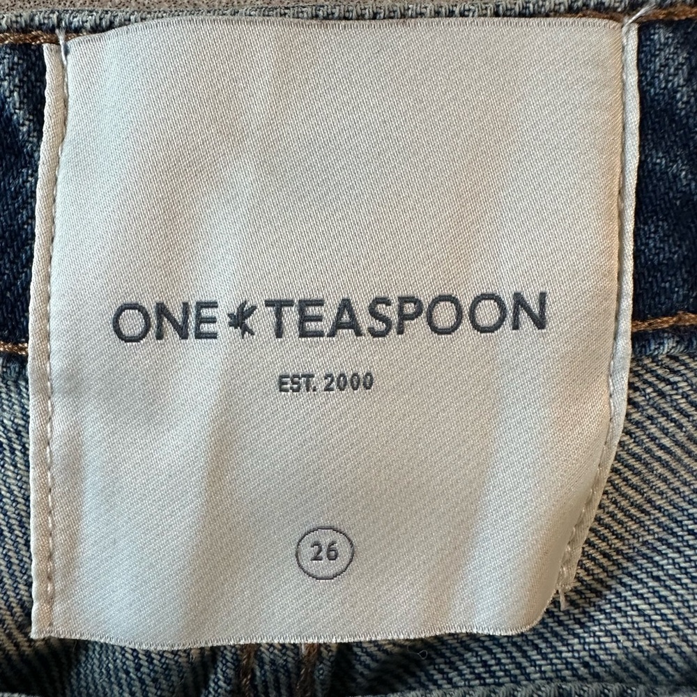 One Teaspoon Truckers Gritty Blue Low-Waist Straight Leg Jeans - NWT - Picture 6 of 9